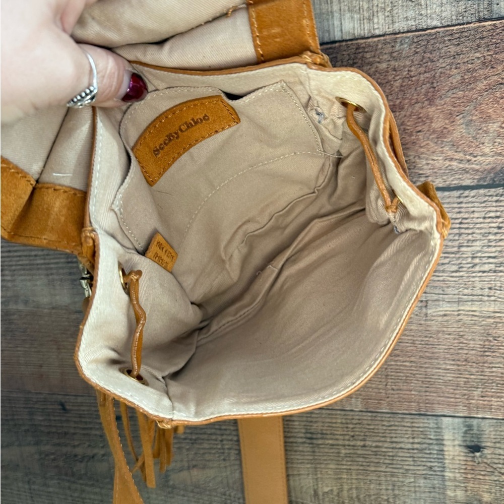 See By Chloé Collins Suede Crossbody Saddle Bag - Picture 15 of 15